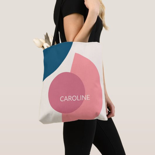 Abstraktes Circles-Muster der Klasse Funky Midjahr Tasche (Von Nahem)