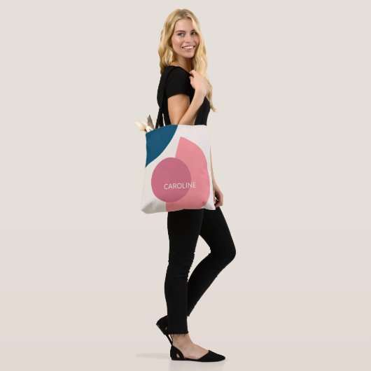 Abstraktes Circles-Muster der Klasse Funky Midjahr Tasche (Am Model)