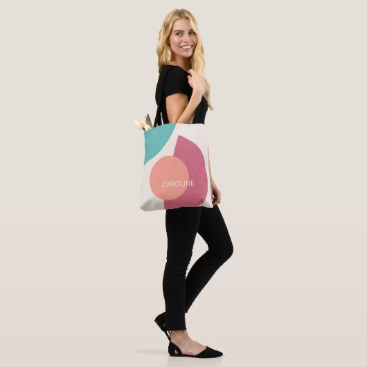 Abstraktes Circles-Muster der Klasse Funky Midjahr Tasche (Am Model)