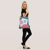 Abstraktes Circles-Muster der Klasse Funky Midjahr Tasche (Am Model)