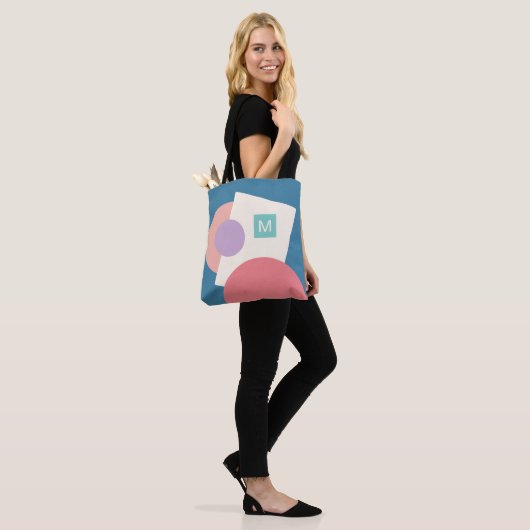Abstraktes Circles-Muster der Klasse Funky Midjahr Tasche (Am Model)