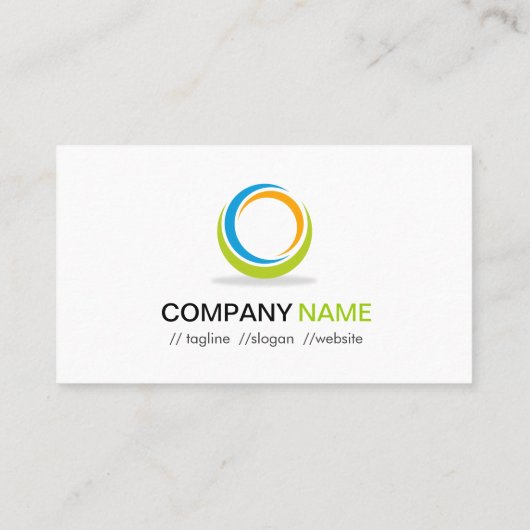 Abstraktes Circular Logo Modern Stylish anpassbar Visitenkarte (Rückseite)