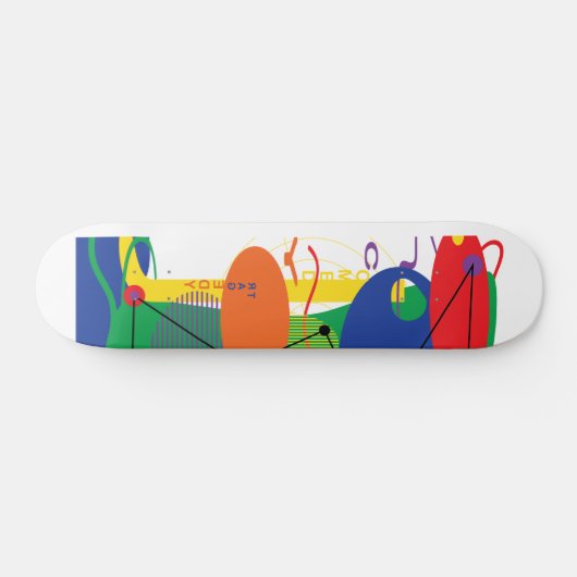 Abstraktes City-Skateboard-Deck Skateboard (Horizontal)