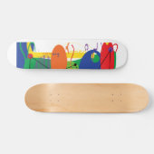 Abstraktes City-Skateboard-Deck Skateboard (Horizontal)