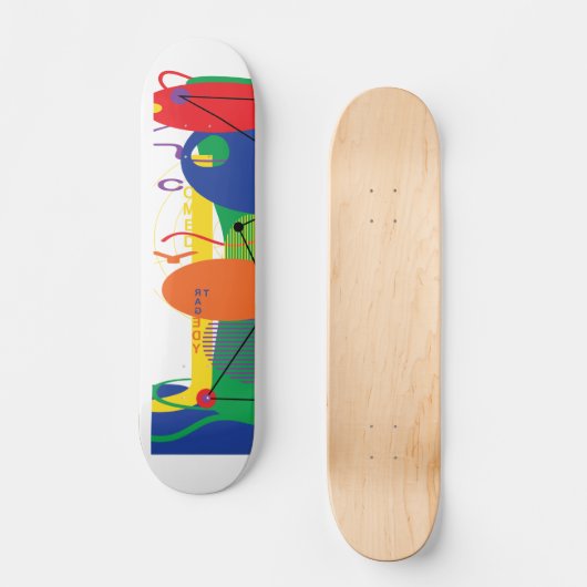 Abstraktes City-Skateboard-Deck Skateboard (Vorderseite)