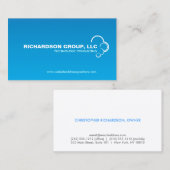 ABSTRAKTES CLOUD-LOGO auf der BLUE GRADIENT-Visite Visitenkarte (Vorne/Hinten)