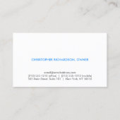 ABSTRAKTES CLOUD-LOGO auf der BLUE GRADIENT-Visite Visitenkarte (Rückseite)