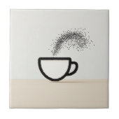 Abstraktes Coffee-Cup-Design Fliese (Vorderseite)