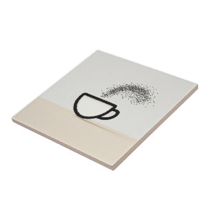 Abstraktes Coffee-Cup-Design Fliese