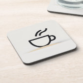 Abstraktes Coffee-Cup-Design Getränkeuntersetzer (Linke Seite)
