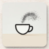 Abstraktes Coffee-Cup-Design Getränkeuntersetzer (Vorderseite)