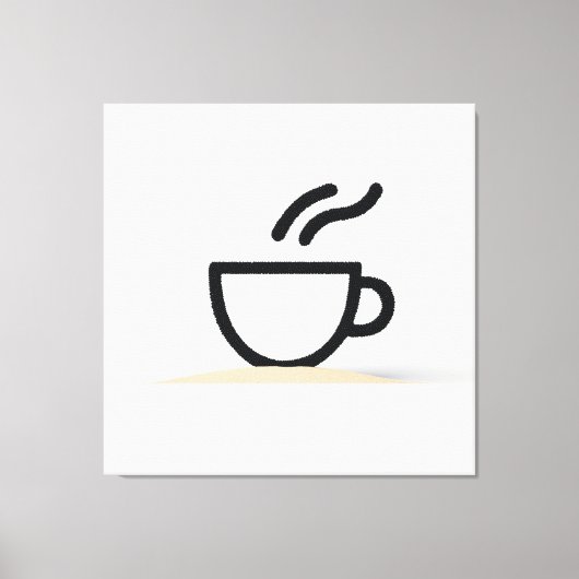 Abstraktes Coffee-Cup-Design Leinwanddruck (Vorderseite)