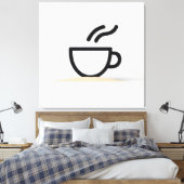 Abstraktes Coffee-Cup-Design Leinwanddruck (Insitu (Schlafzimmer))