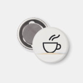 Abstraktes Coffee-Cup-Design Magnet (Vorderseite/Rückseite)