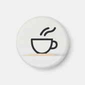 Abstraktes Coffee-Cup-Design Magnet (Vorne)