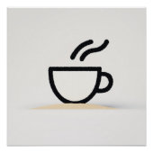 Abstraktes Coffee-Cup-Design Poster (Vorderseite)