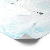Abstraktes Colbalt Blue 1 Poster (Ecke)