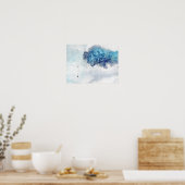 Abstraktes Colbalt Blue 1 Poster (Küche)