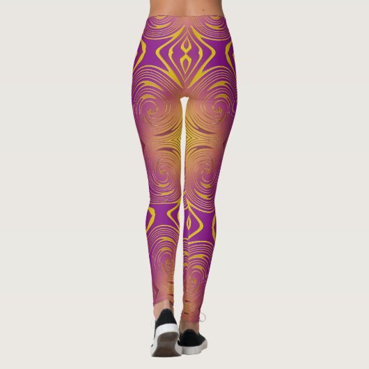 abstraktes colrful Strudelmuster Leggings (Rückseite)