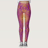 abstraktes colrful Strudelmuster Leggings (Vorderseite)