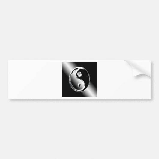 Abstraktes cooles Chrom Ying Yang Autoaufkleber (Vorne)