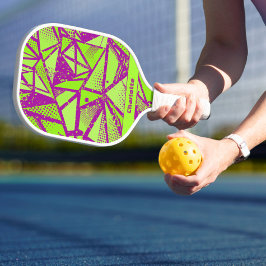 Abstraktes Cooles Muster Mit Monogramm Name Sports Pickleball Schläger