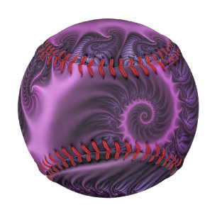Abstraktes Cooles Rosa Lila Fraktal Baseball