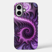 Abstraktes Cooles Rosa Lila Fraktal Case-Mate iPhone Hülle (Rückseite)