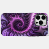 Abstraktes Cooles Rosa Lila Fraktal Case-Mate iPhone Hülle (Rückseite (Horizontal))