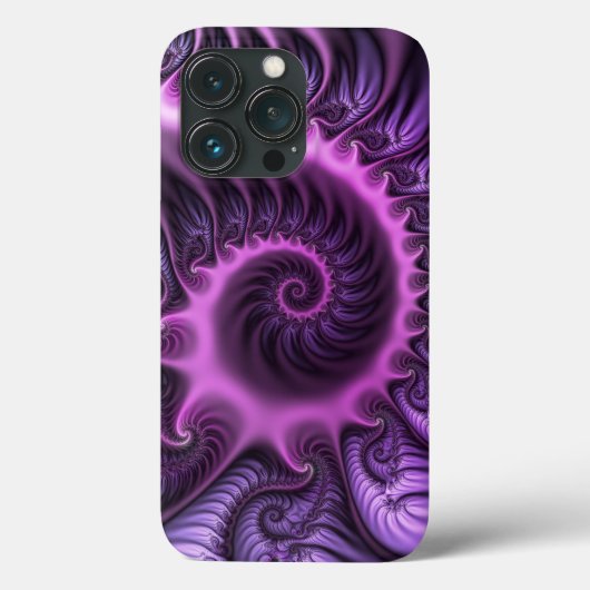 Abstraktes Cooles Rosa Lila Fraktal Case-Mate iPhone Hülle (Rückseite)