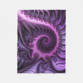 Abstraktes Cooles Rosa Lila Fraktal Fleecedecke (Vorderseite)