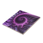 Abstraktes Cooles Rosa Lila Fraktal Fliese (Seite)