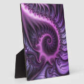 Abstraktes Cooles Rosa Lila Fraktal Fotoplatte (Seite)