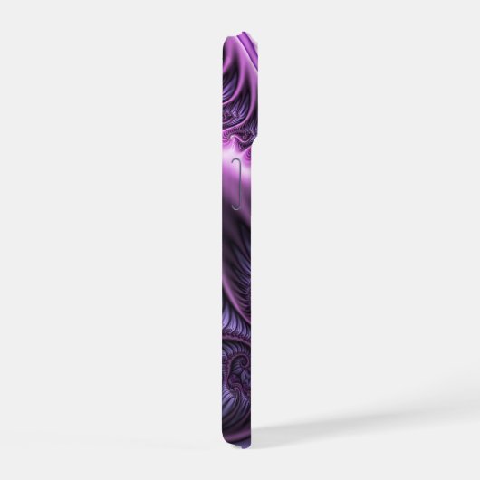 Abstraktes Cooles Rosa Lila Fraktal iPhone 15 Hülle (Rechte Seite)