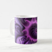 Abstraktes Cooles Rosa Lila Fraktal Kaffeetasse (Vorderseite Links)