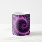 Abstraktes Cooles Rosa Lila Fraktal Kaffeetasse (Mittel)