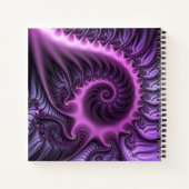 Abstraktes Cooles Rosa Lila Fraktal Notizblock (Rückseite)