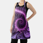 Abstraktes Cooles Rosa Lila Fraktal Schürze (InSitu)