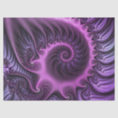 Abstraktes Cooles Rosa Lila Fraktal Seidenpapier (Vorderseite)