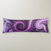 Abstraktes Cooles Rosa Lila Fraktal Seitenschläferkissen (Vorderseite)