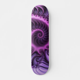 Abstraktes Cooles Rosa Lila Fraktal Skateboard
