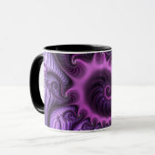 Abstraktes Cooles Rosa Lila Fraktal Tasse (Vorderseite Links)