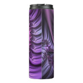 Abstraktes Cooles Rosa Lila Fraktal Thermosbecher (Rückseite)