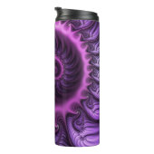 Abstraktes Cooles Rosa Lila Fraktal Thermosbecher (Nach rechts gedreht)