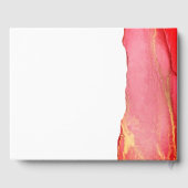 Abstraktes Coral Pink-Gästebuch Gästebuch (Rückseite)