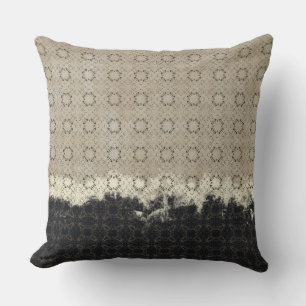 Abstraktes Creme-, Grau-, Bronze-Vintage-Muster Kissen