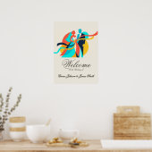 Abstraktes Creme-Hochzeitsposter  Poster (Küche)