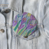 Abstraktes Crocus Round Abzeichen Button (Beispiel)