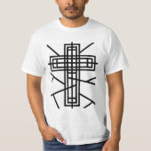 Abstraktes Cross Design T-Shirt (Vorderseite)