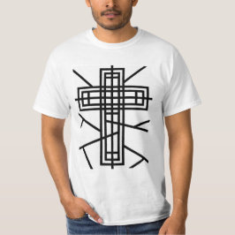 Abstraktes Cross Design T-Shirt